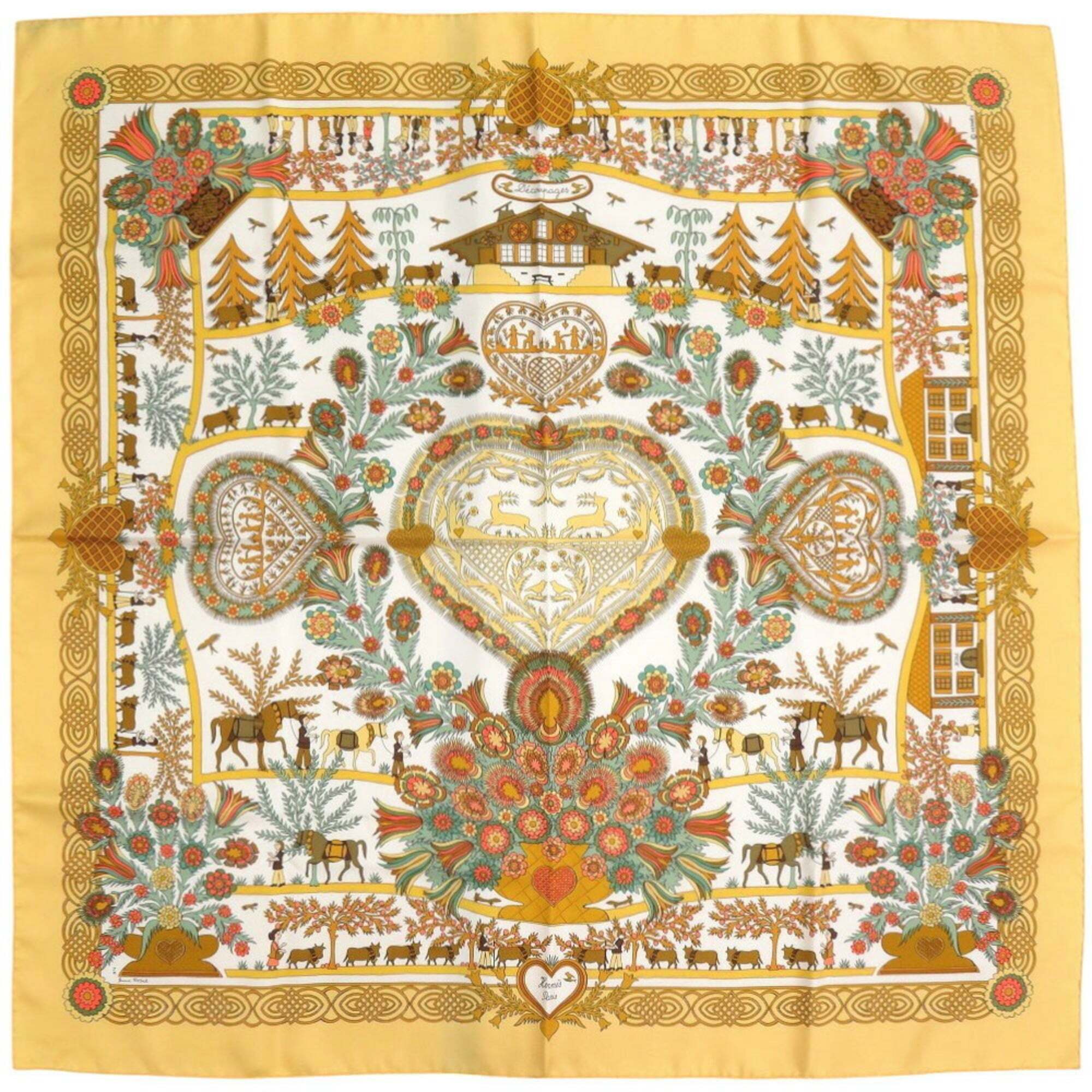 Hermes Authentic Black Silk Scarf Hermes Authentic Black Silk Scarf